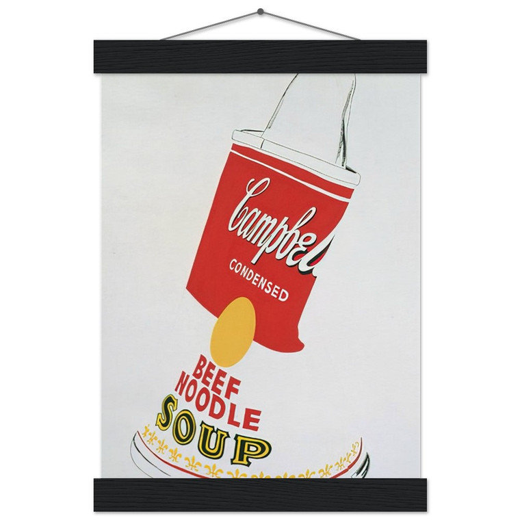 Andy Warhol Crushed Campbells Soup Can Beef Noodle Matte Poster with Hanger