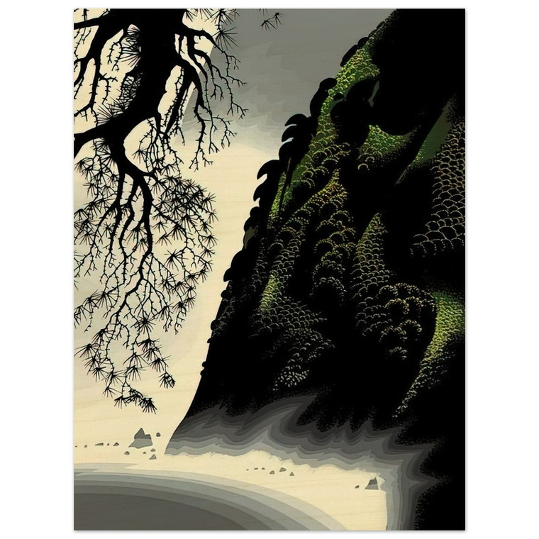 Eyvind Earle  Little Big Sur Wood Print