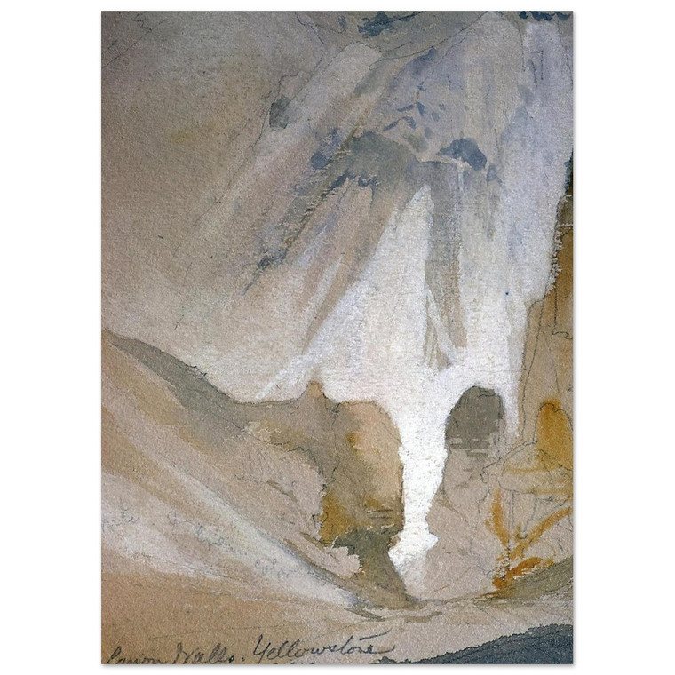 Thomas Moran  Canyon Walls Yellowstone sketch Fine Art Poster / Art Print