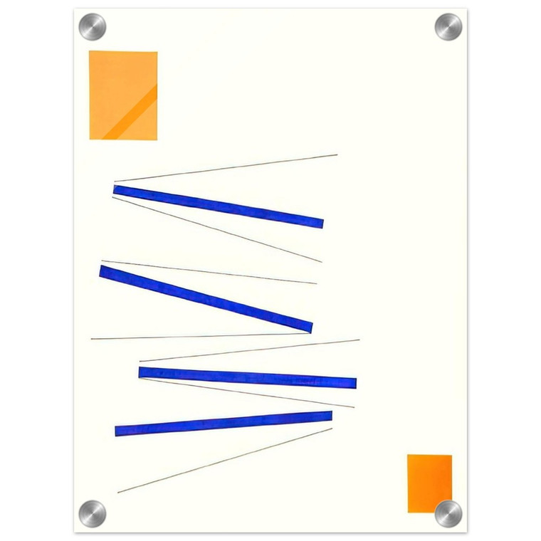 Lygia Pape  Relief in Orange and Blue  1956 Acrylic Print