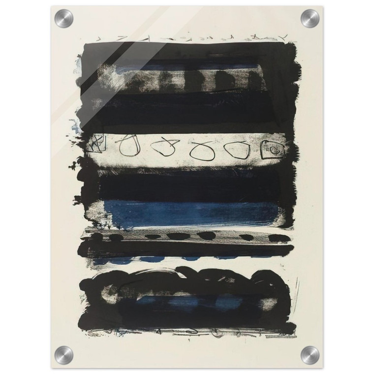 Patrick Heron  Black and Blue Stripes  1958 Acrylic Print