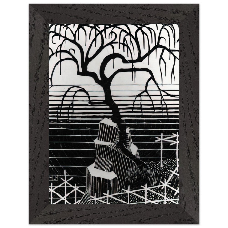 MC Escher  TREE 1926 Premium Wooden Framed Art Print / Poster