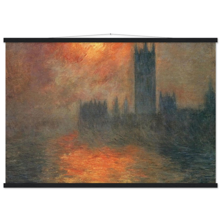 Monet Houses of Parliament Sunset Museum-Quality Matte Paper Poster with Hanger
