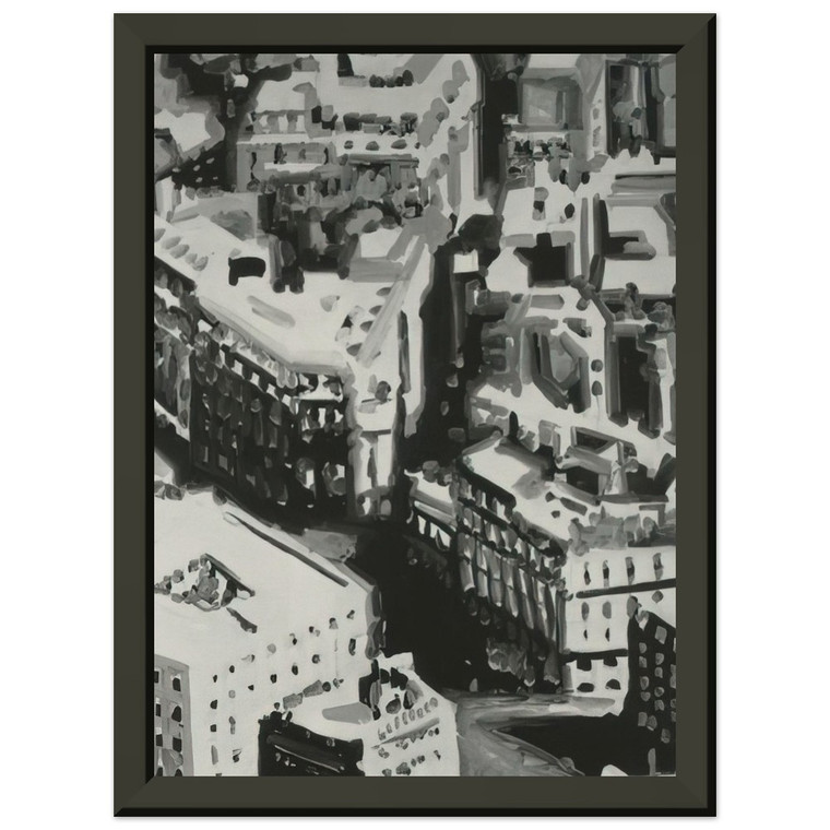 Gerhard Richter  TOWNSCAPE P1 1968 Premium Metal Framed Art Print / Poster