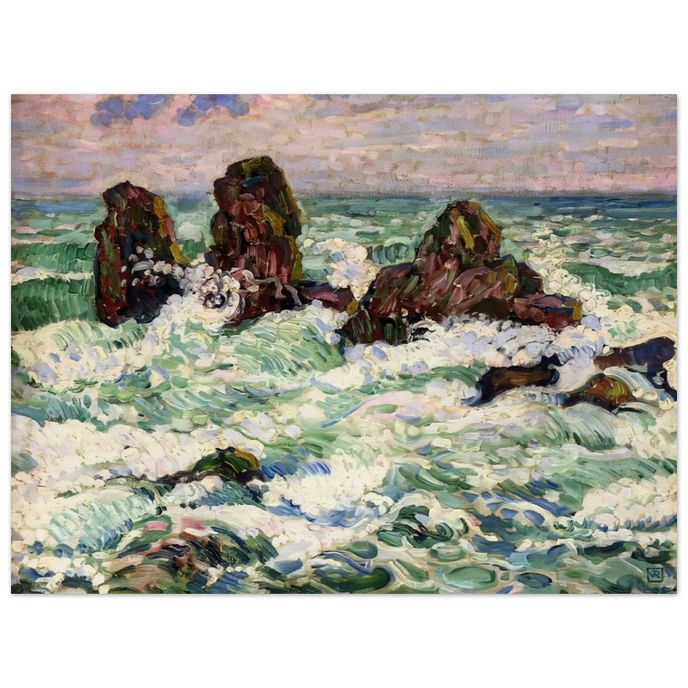 Theo van Rysselberghe  THE ROCKS 1908 Wood Print