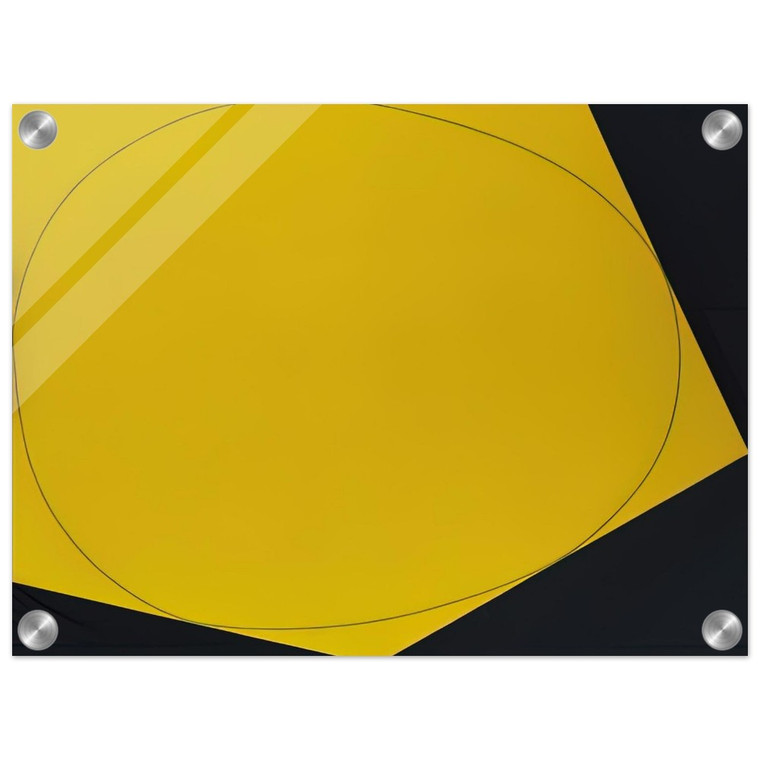 Robert Mangold  DISTORTED CIRCLE WITHIN A POLYGON I 1972 Acrylic Print