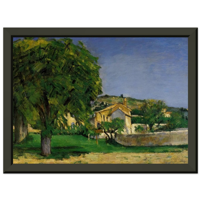 Cezanne: Chestnut Trees & Farmstead Premium Metal Framed Art Print/Poster