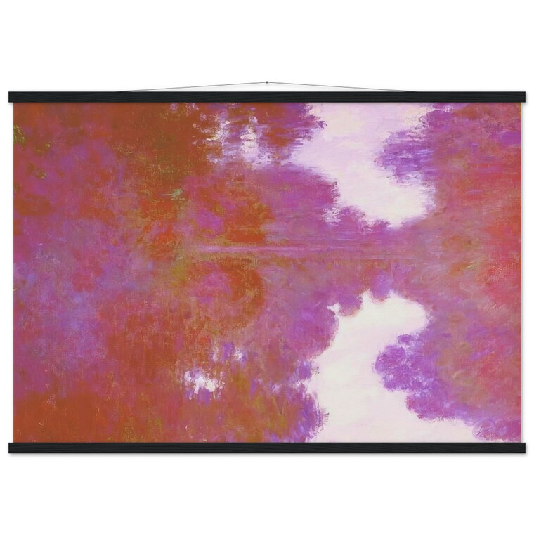 claude monet Misty Morning Seine Mauve Poster Museum Matte Paper Hanger