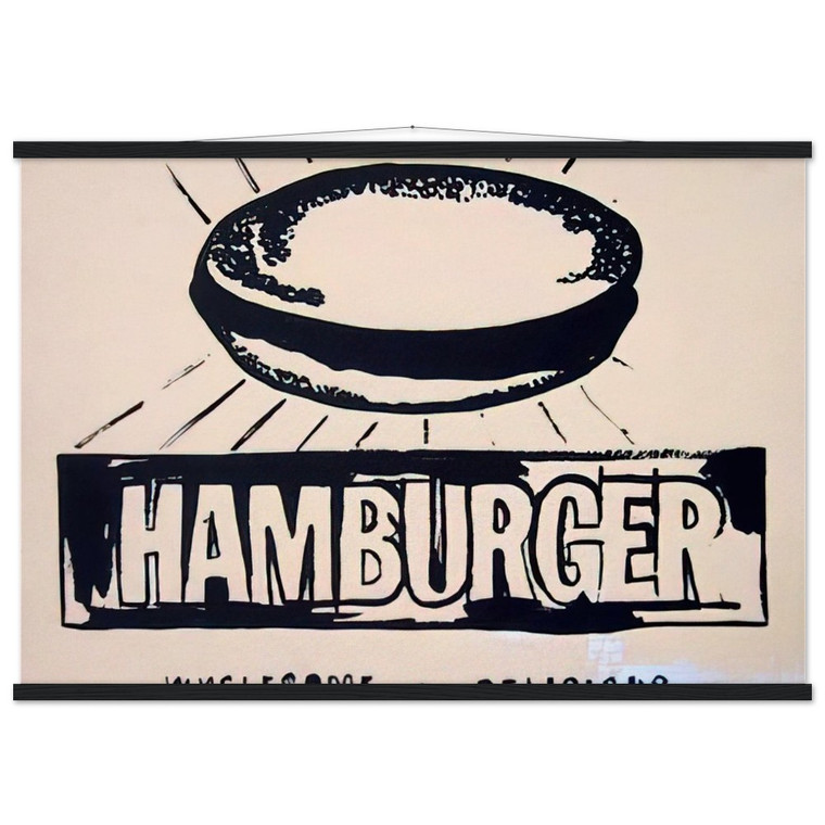Andy Warhol  Hamburger  beige  Museum-Quality Matte Paper Poster with Hanger