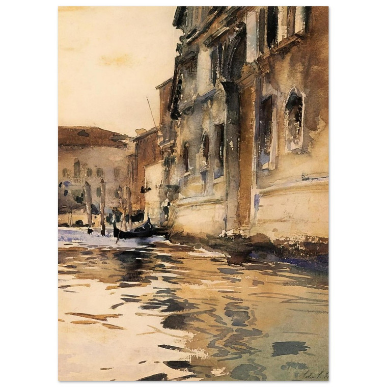 John Singer Sargent  Venetian Canal Palazzo Corner Fine Art Poster / Art Print