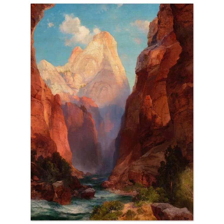 Thomas Moran  The Rio Virgin Southern Utah Wood Print