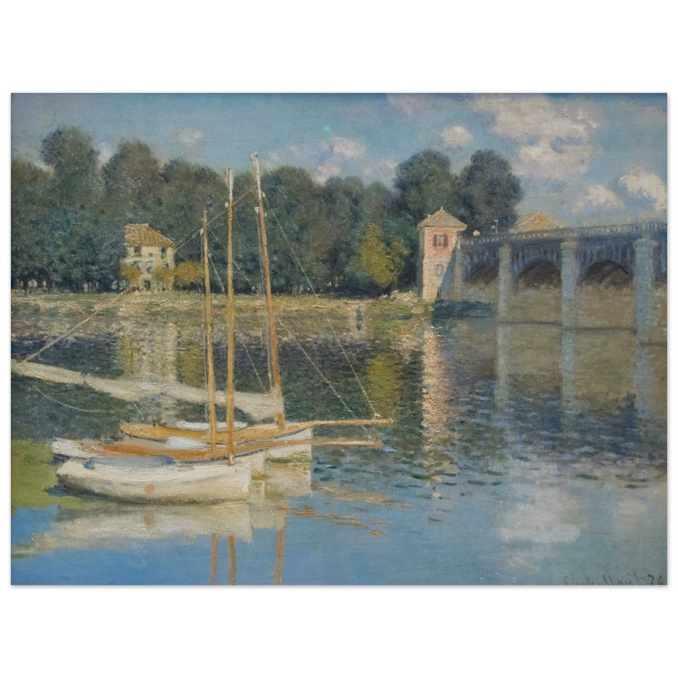 claude monet  The Bridge at Argenteuil Wood Print