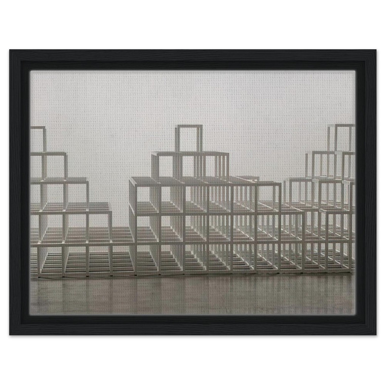 Sol LeWitt  Structure with Three Towers Framed Canvas