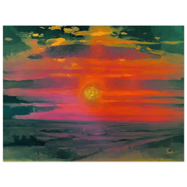 Arkhyp Kuindzhi  Sunset in the winter A coast of the sea Aluminum Print