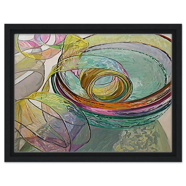 Janet Fish  ORANGE PINK GREEN 2003 Framed Canvas