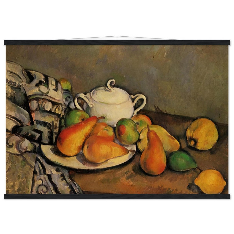 Paul Cezanne Sugarbowl Pears and Tablecloth Museum Matte Poster with Hanger
