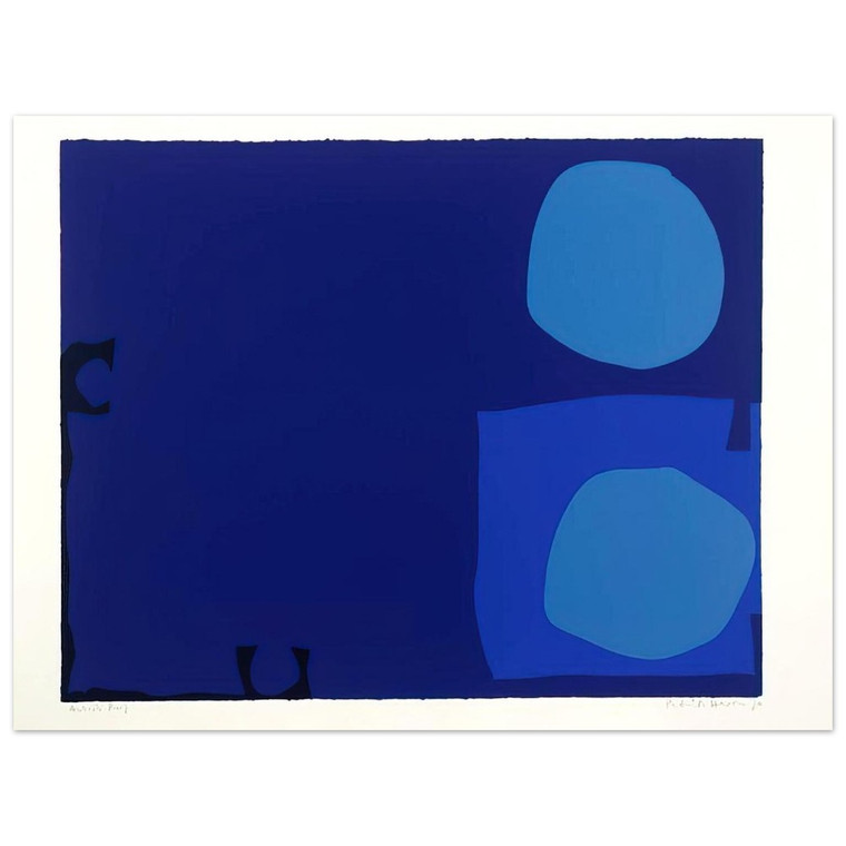Patrick Heron  Four Blues Two Discs  1970 Aluminum Print