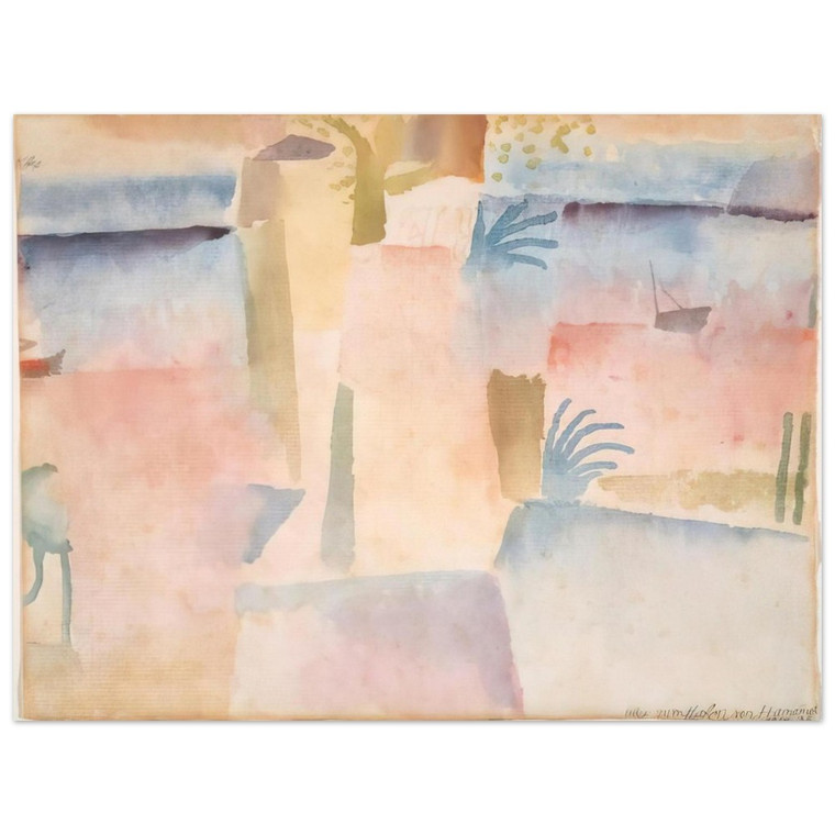 Paul Klee  VIEW TOWARDS THE PORT OF HAMMAMET 1914 Aluminum Print