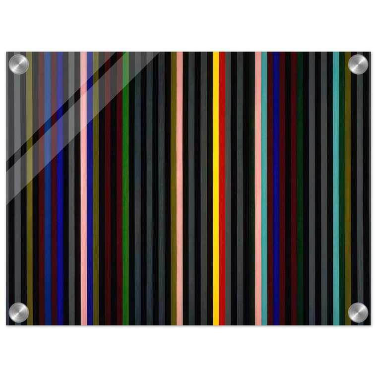 Gene Davis  Black Grey Beat  1964 Acrylic Print