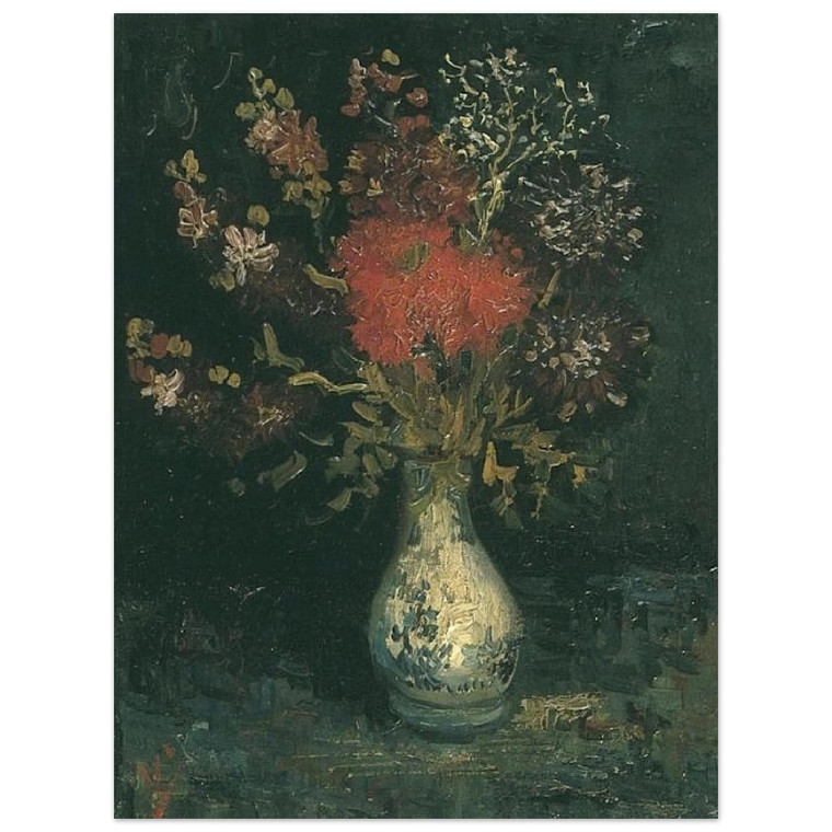 Vincent van Gogh  Vase with flowers N4 Aluminum Print