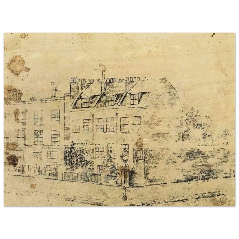Van Gogh: Hackford Rd Brixton Boarding House Wood Print