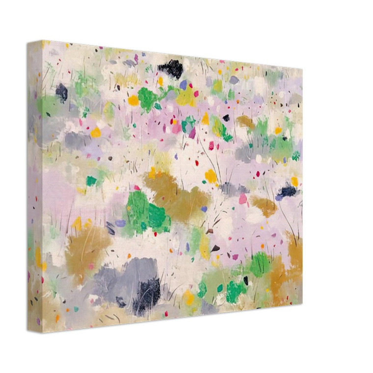 Wu Guanzhong: Blooming Mountain, Abstract Ink Wash Canvas