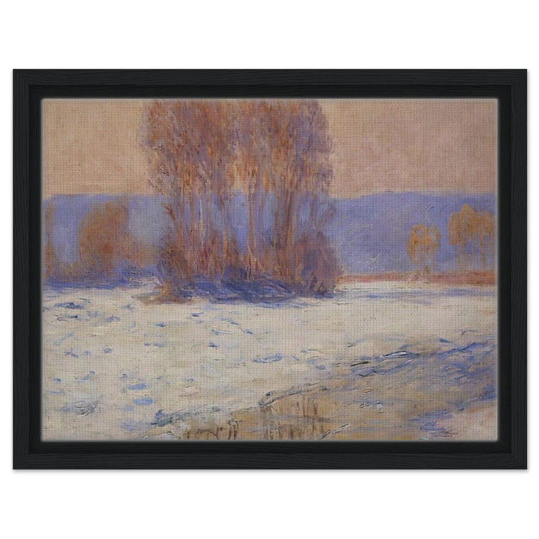 claude monet  The Seine at Bennecourt Winter Framed Canvas