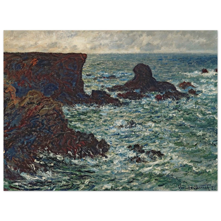 claude monet  Rocks at Port Coton the Lion Rock Wood Print