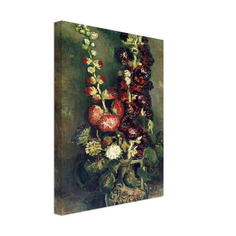 Vincent van Gogh  Vase of Hollyhocks Canvas