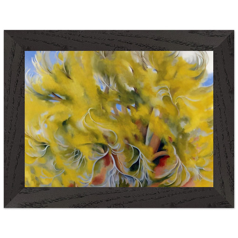 Georgia OKeeffe Cottonwood Tree in Spring Wood Framed Art Print