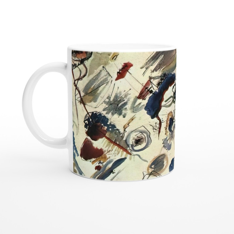 Wassily Kandinsky - FIRST ABSTRACT WATERCOLOR 1910 Ceramic Mug