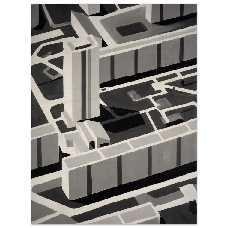 Gerhard Richter  TOWNSCAPE SL 1969 Wood Print