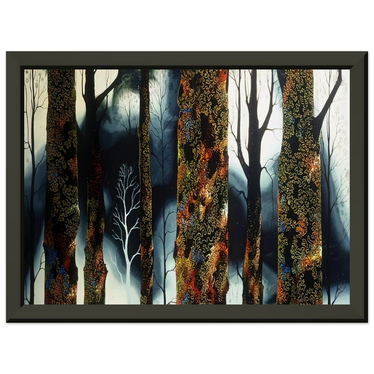 Eyvind Earle  Jewel Trees Premium Metal Framed Art Print / Poster