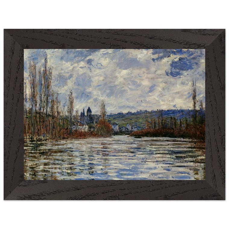 Claude Monet Flood Seine Vetheuil Premium Wooden Framed Art Print Poster