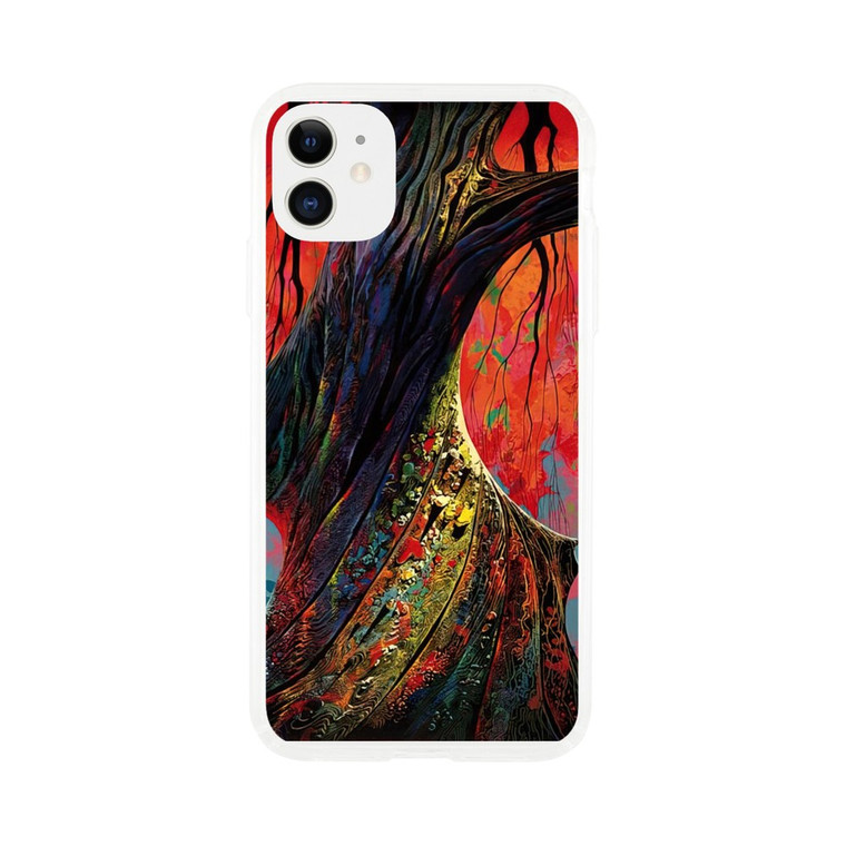 Eyvind Earle - Fire red and gold Clear case