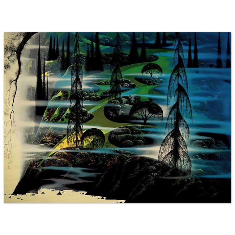 Eyvind Earle  Beauty Beyond Believing Wood Print