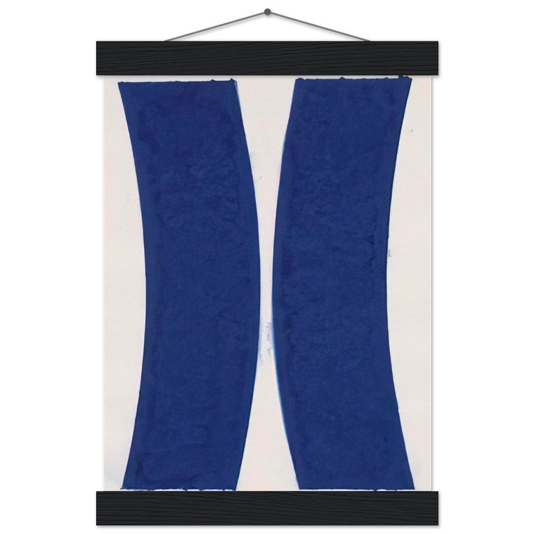 Ellsworth Kelly Colored Paper Image V Blue Curves Matte Paper Poster with Hanger