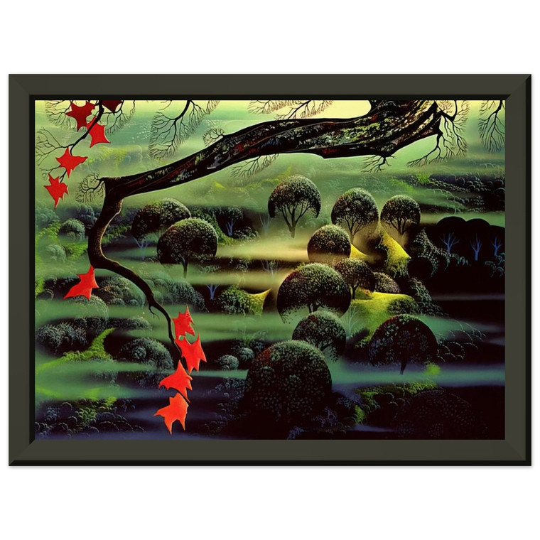Eyvind Earle  Valley of Mystery Premium Metal Framed Art Print / Poster