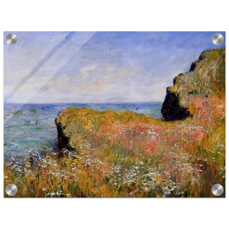 claude monet  Edge of the Cliff Pourville Acrylic Print