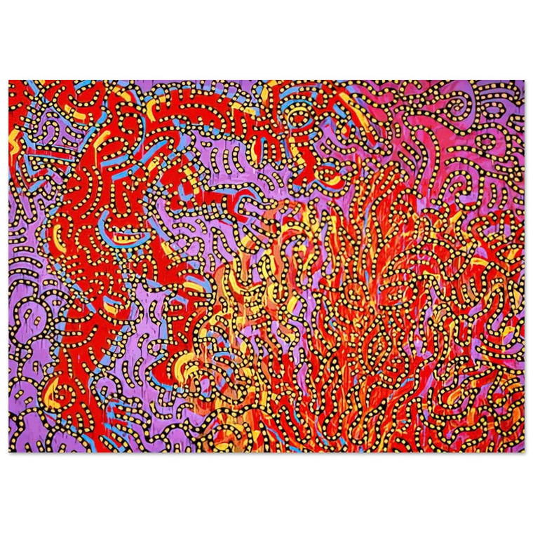 Keith Haring  MOSES AND THE BURNING BUSH 1985 N1 Fine Art Poster / Art Print