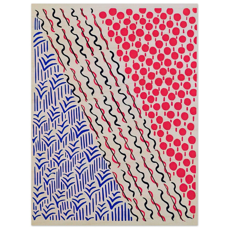 Sonia Delaunay  COMPOSITION 21 Wood Print