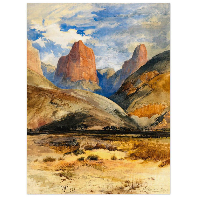 Thomas Moran  Colburns Butte South Utah Wood Print