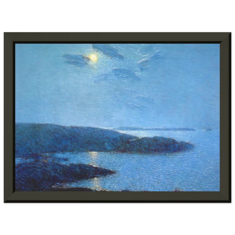 Childe Hassam  Moonlight N4 Premium Metal Framed Art Print / Poster
