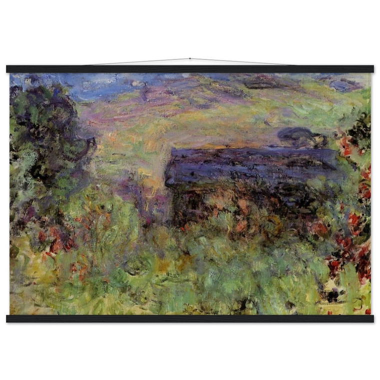 Monet The House Through Roses Museum-Quality Matte Paper Poster with Hanger