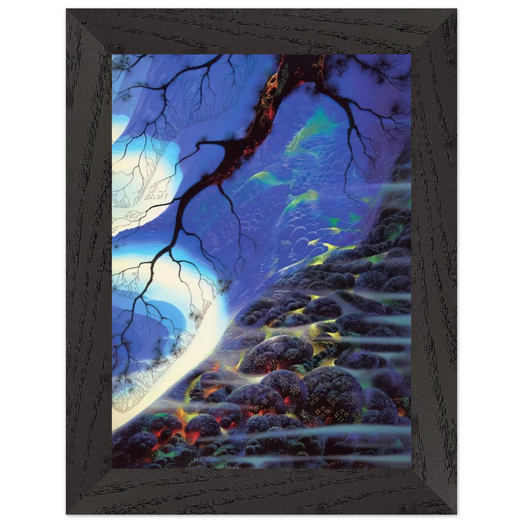 Eyvind Earle  Mystical Big Sur Premium Wooden Framed Art Print / Poster
