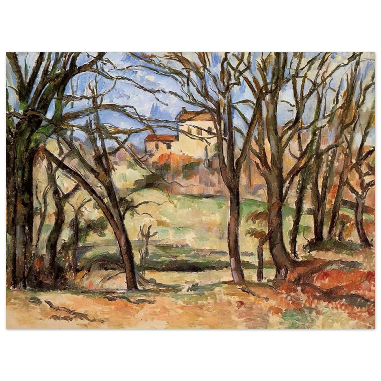 Paul Cezanne  House behind Trees on the Road to Tholonet Aluminum Print