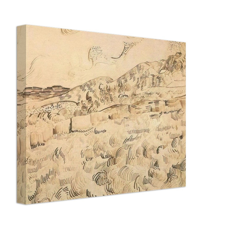 Vincent van Gogh  Mountain Landscape Seen across the Walls Canvas