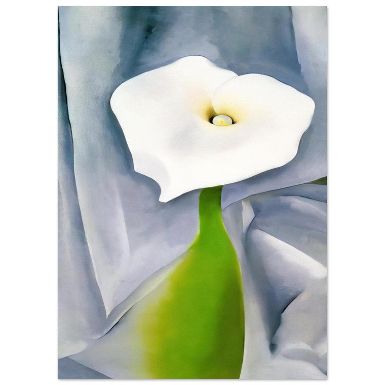 Georgia OKeeffe  Calla Lily on Grey Fine Art Poster / Art Print