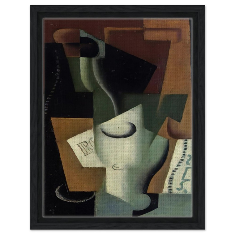 Juan Gris  GLASS AND BOTTLE Framed Canvas