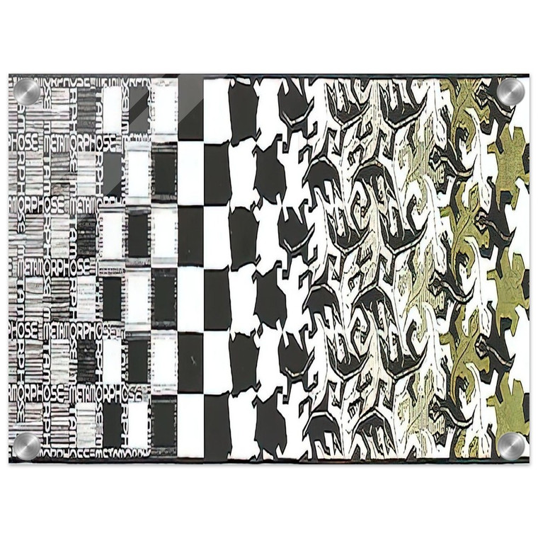MC Escher  METAMORPHOSIS II EXCERPT 2 Acrylic Print